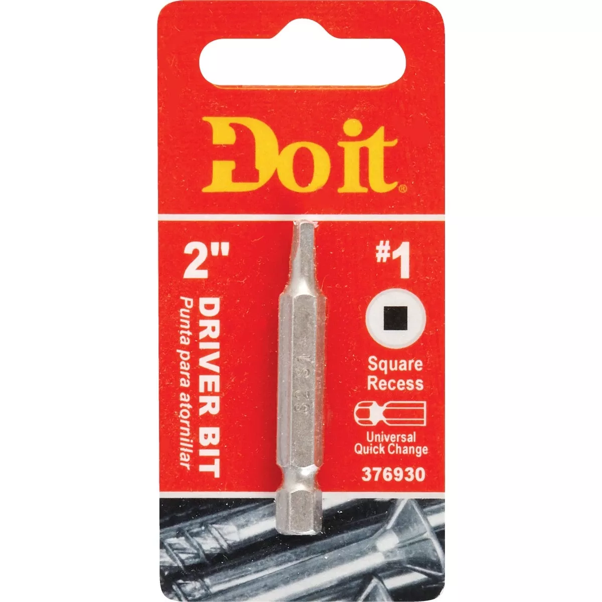 #1 Square Recess 2 In. Power Screwdriver Bit