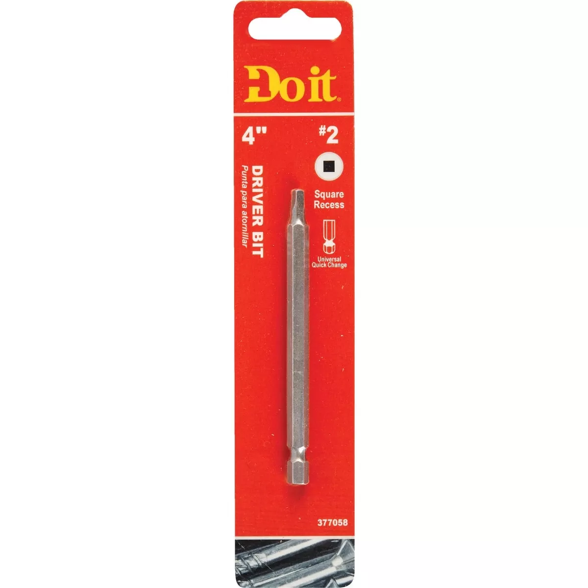#2 Square Recess 4 In. Power Screwdriver Bit - Model 375591db