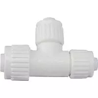 Flair-It PEXLOCK 16824 Reducing Tube Tee, 3/4 x 1/2 in, Compression, PEX-A, PEX-B, PVC, 200 psi Pressure
